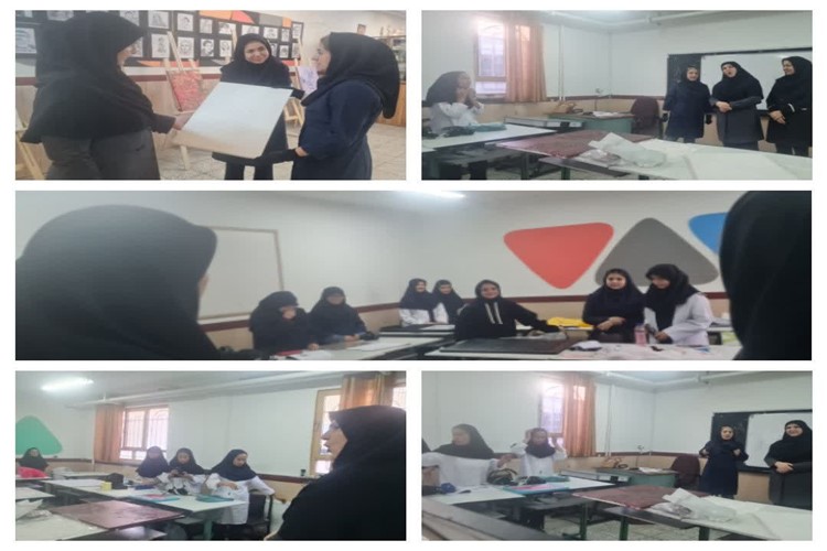 برگزاری ژوژمان ساخت تصویر چاپ و حروف نگاری و گفت و گوی صمیمانه با دانش آموزان - پایه دهم رشته فتوگرافیک