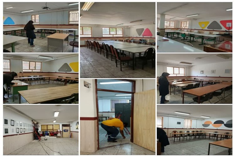 آماده سازی فضای هنرستان جهت حضور هنرجویان عزیزمان 